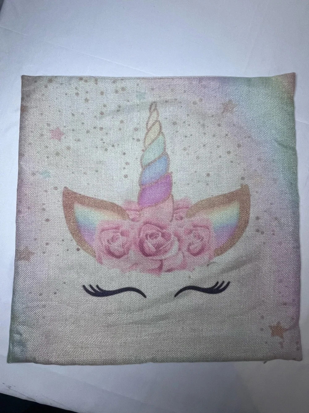 Pastel Unicorn Floral Throw Pillow Cases Set